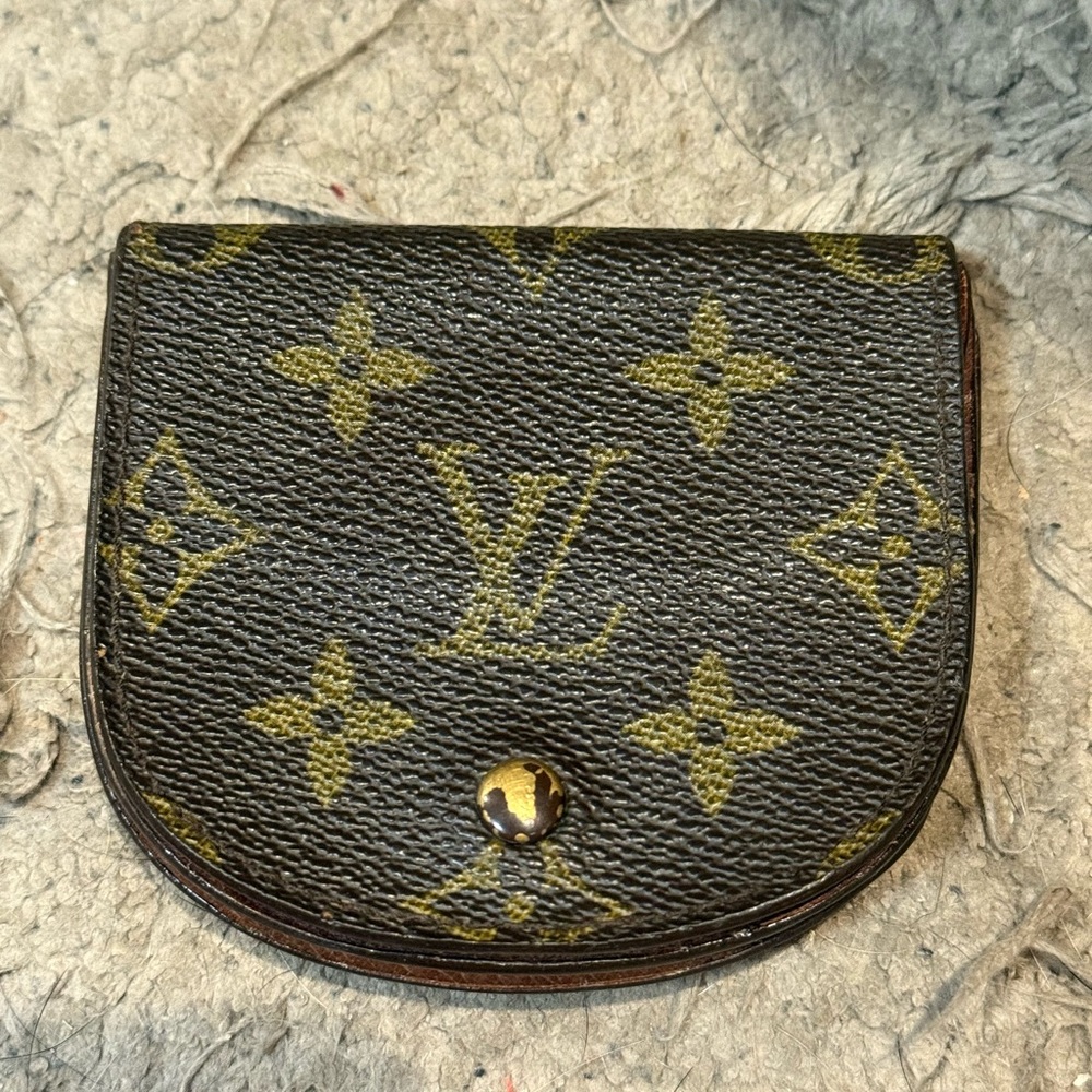 Louis Vuitton Monogram Coin Pouch - Brown and Gold